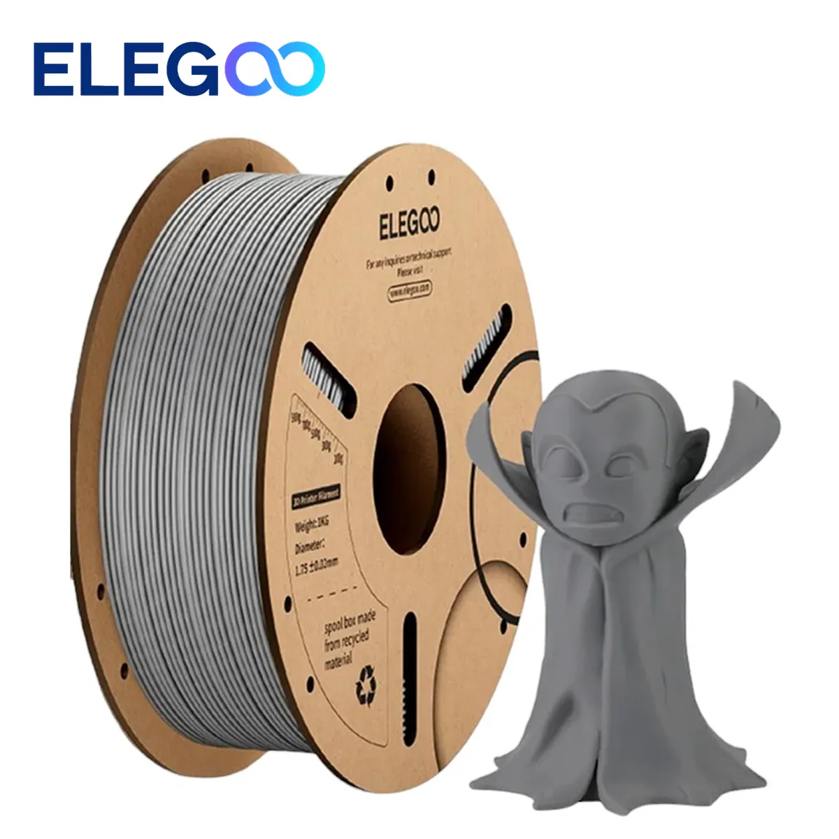 pla+ elegoo space grey