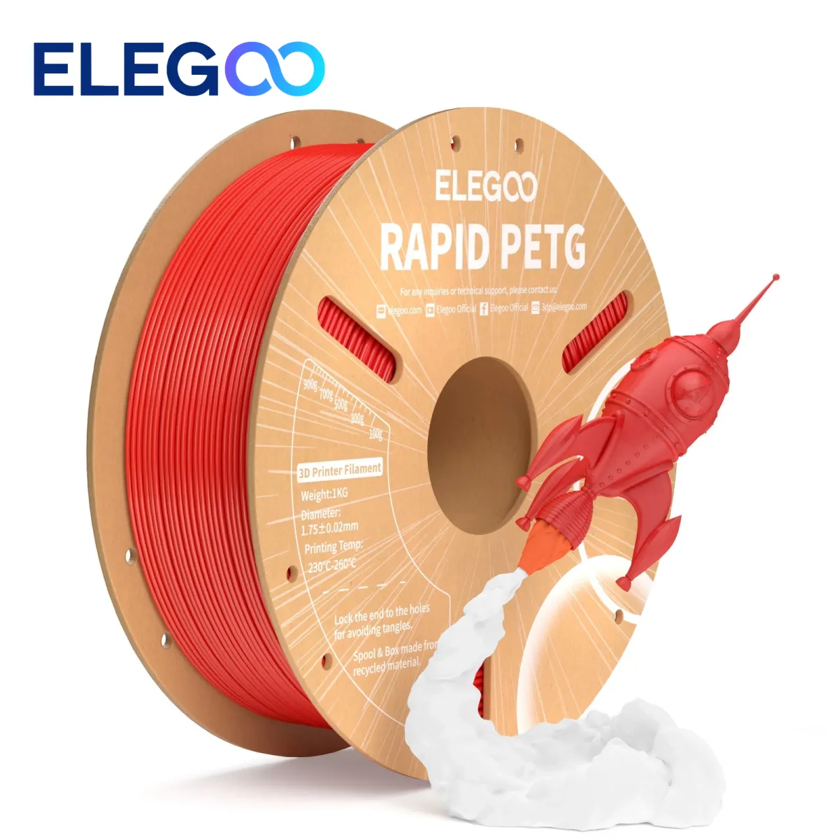 rapid petg elegoo red