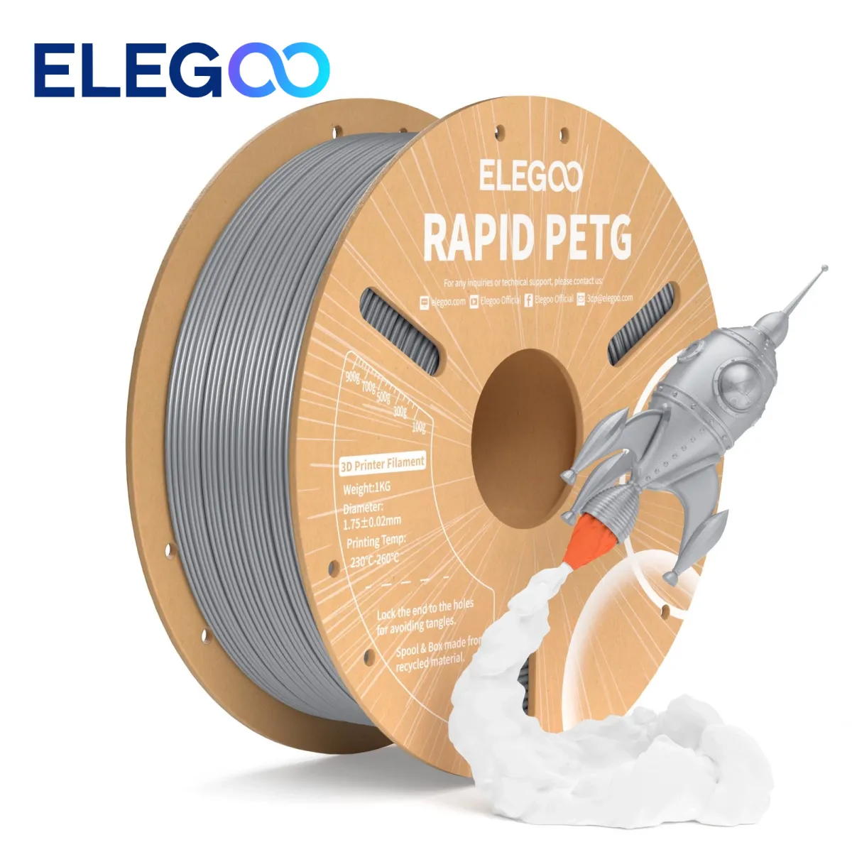 rapid petg elegoo space grey