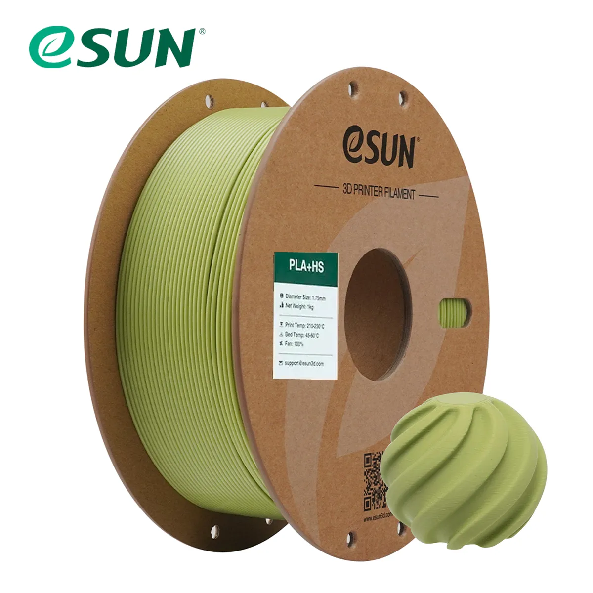 PLA+HS Alta velocidad esun matcha green