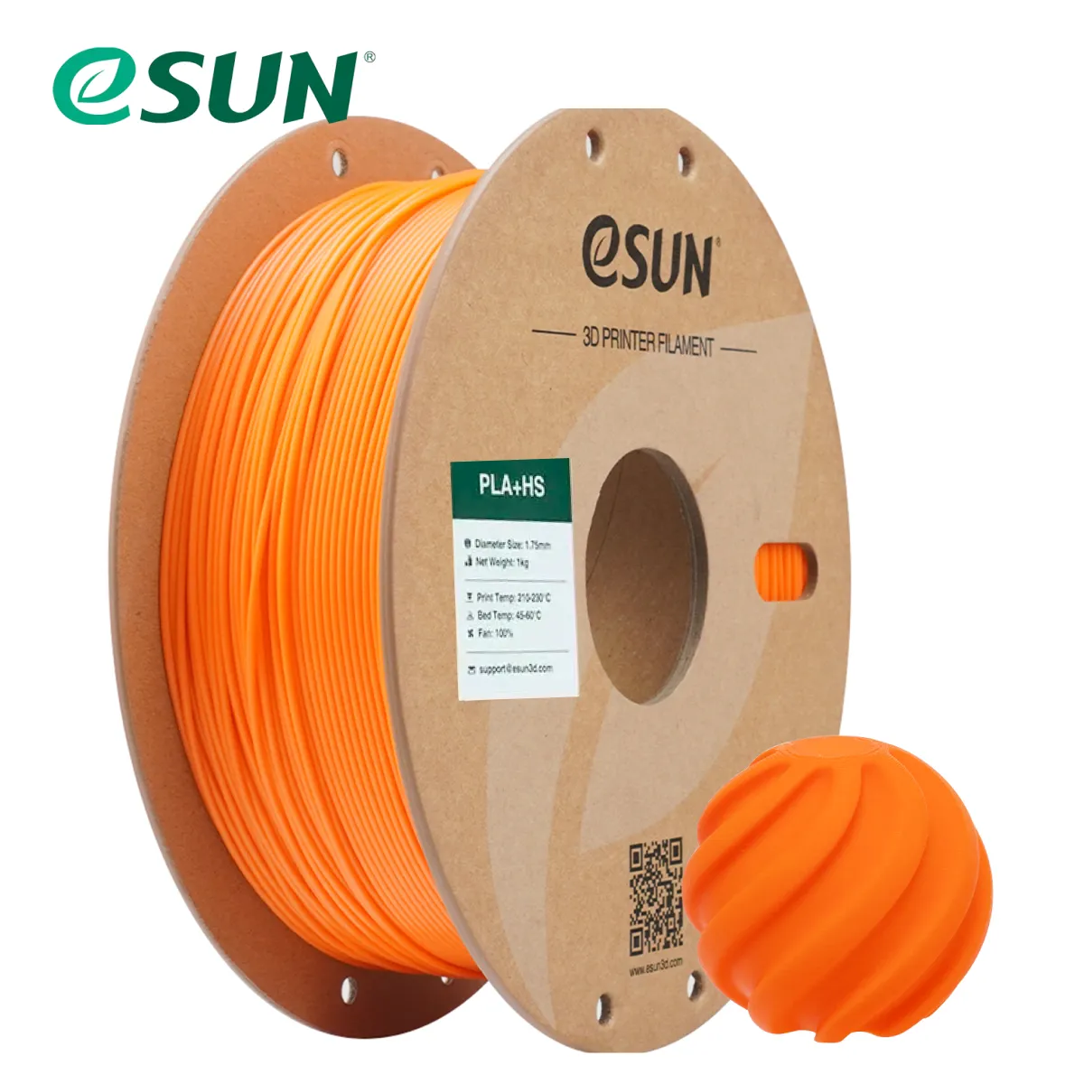 PLA+HS Alta velocidad esun coral orange